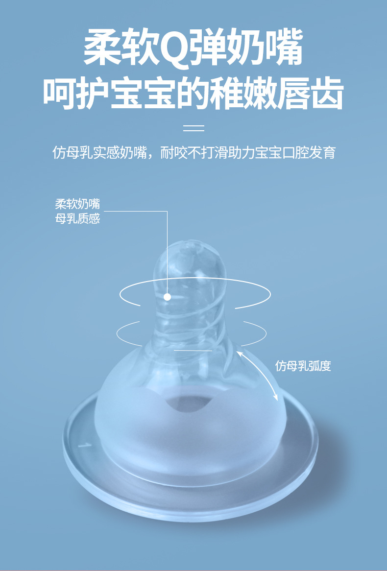 外贸批发304不锈钢婴儿奶瓶宽口径带手柄吸管奶瓶双层防摔保温杯详情2