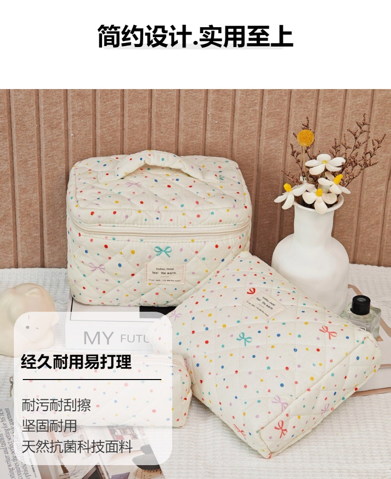 跨境新款化妆包女大容量轻携手提化妆品收纳包洗漱包可爱图案包包详情1