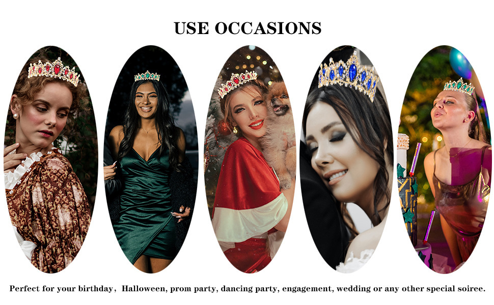 Tocados transfronterizos al por mayor europa y Estados Unidos diamantes de color cristal popular lujo noble adorno de pelo corona novia boda corona grande pic 1