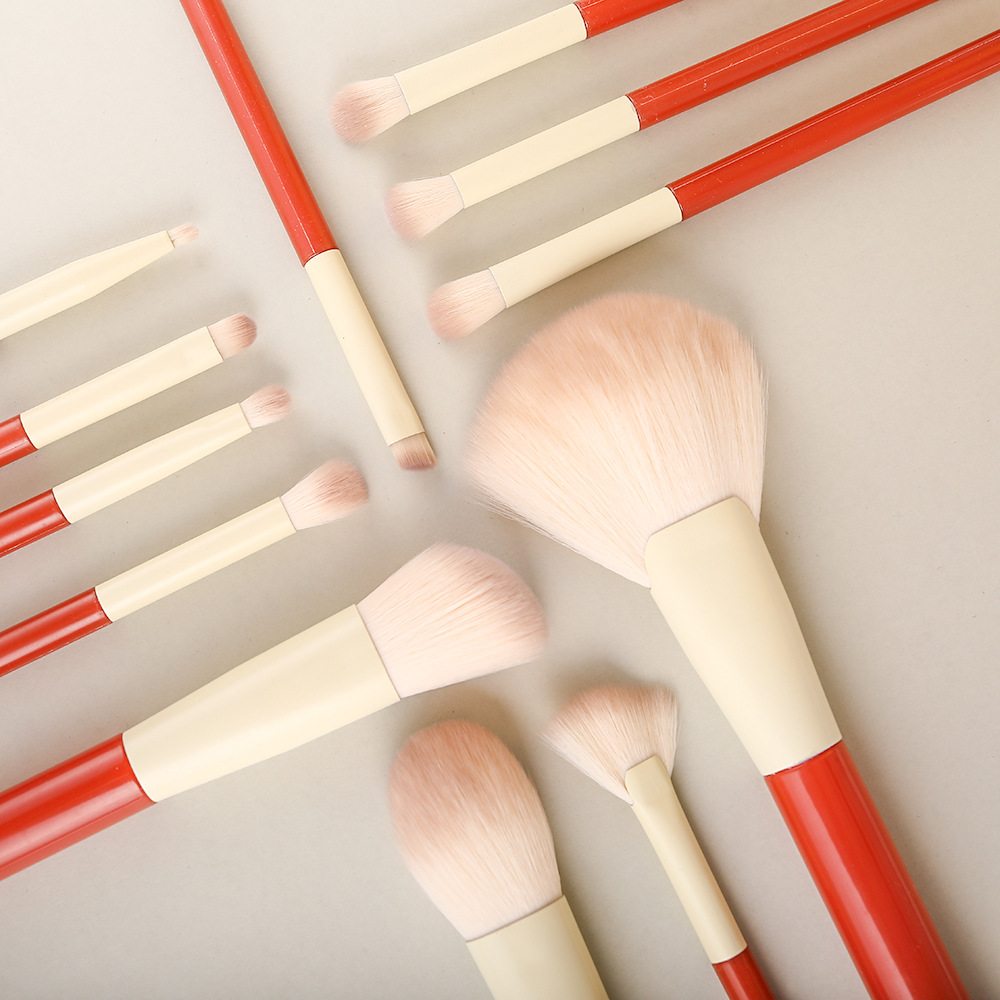 Holiday Series 12-piece makeup brush set: Eyeshadow, Concealer, Contouring, Blush, powder brush, super soft beauty tools pic 6
