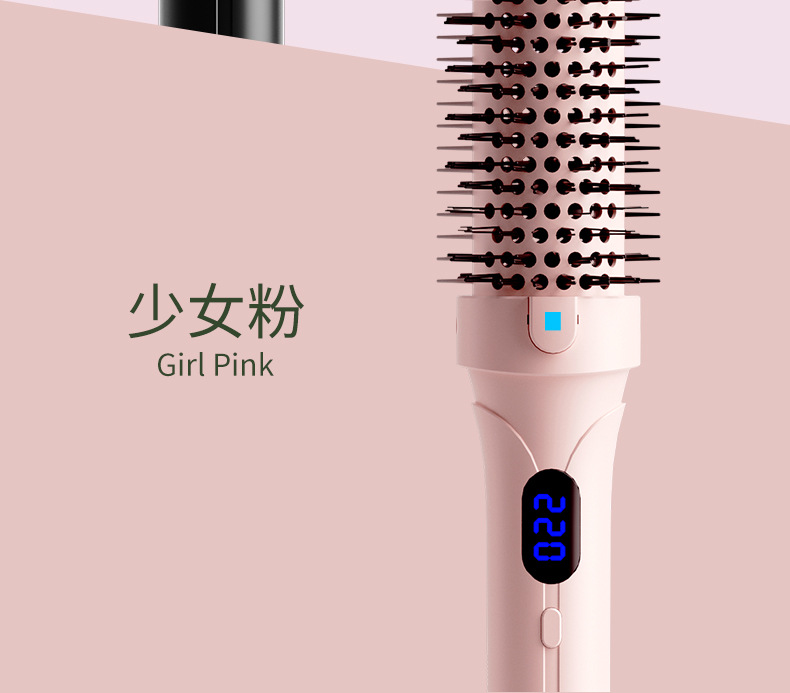 跨境外贸手动加热卷发棒直发梳不伤发便携直板夹卷直卷两用蓬松梳子P52详情17