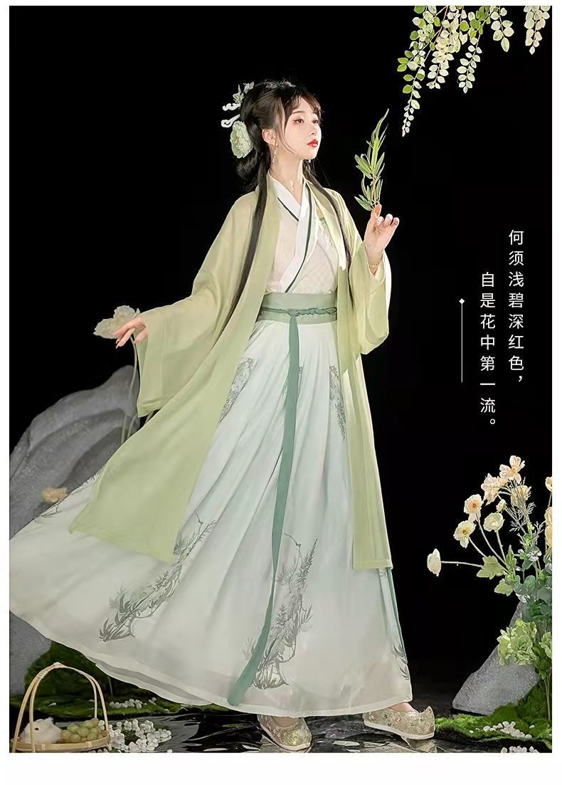 国潮-宋制成人汉服女学生中国风超仙古装交领齐腰襦裙春夏款详情10