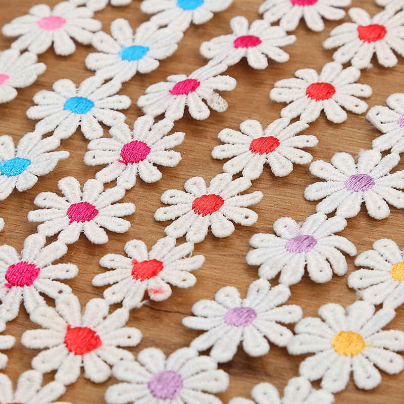 Factory direct sales and wholesale of 10-petal milk silk chrysanthemum, 2.5 cm petal lace clothing accessories and auxiliary materials pic 19