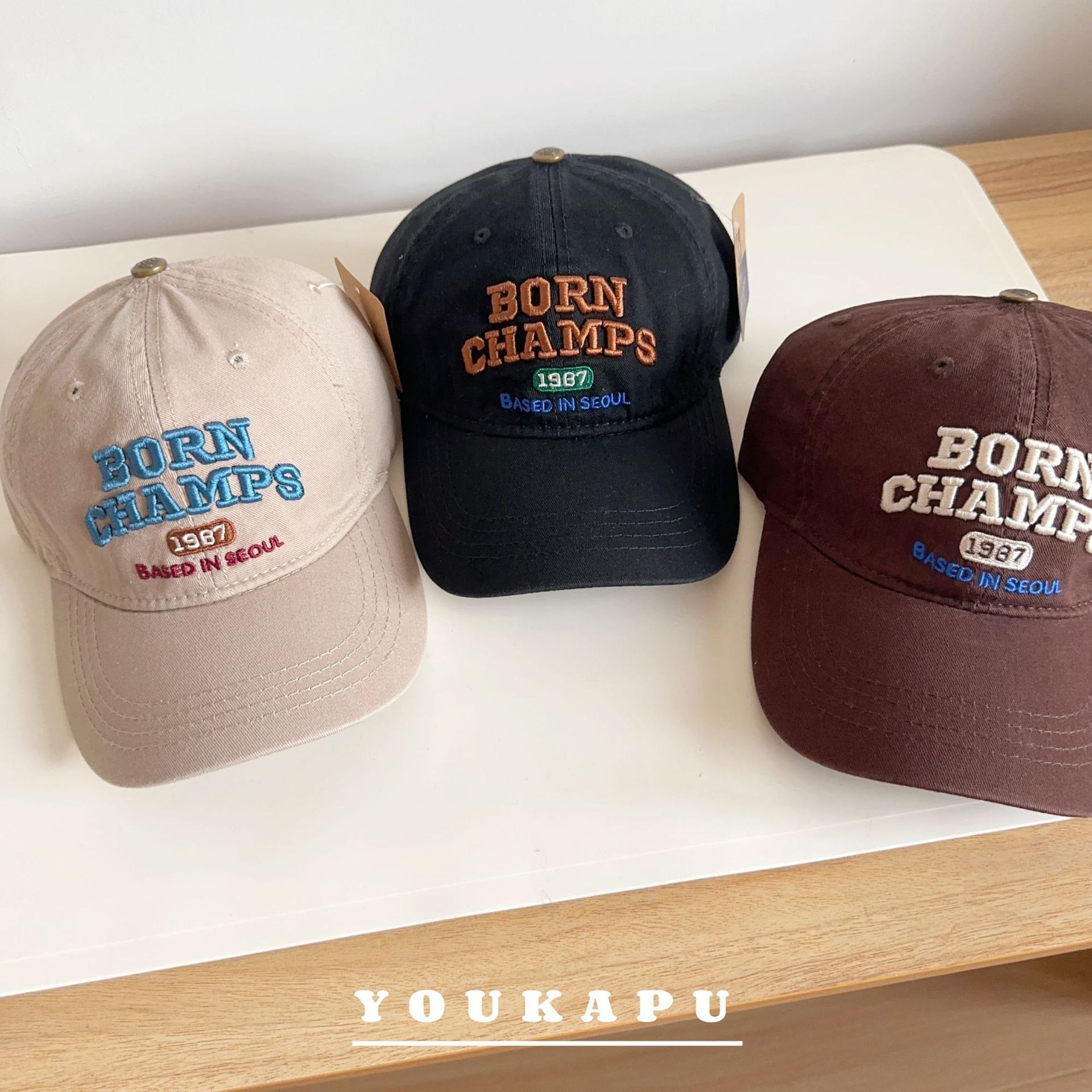 儿童鸭舌帽字母刺绣男童棒球帽时尚百搭春秋户外防晒宝宝遮阳帽潮详情5