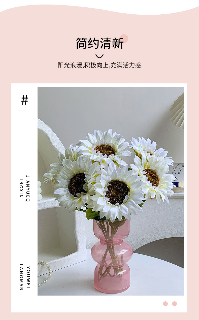 向日葵仿真花假花摆设客厅家居餐桌装饰摆件干花塑料花束插花花艺详情8
