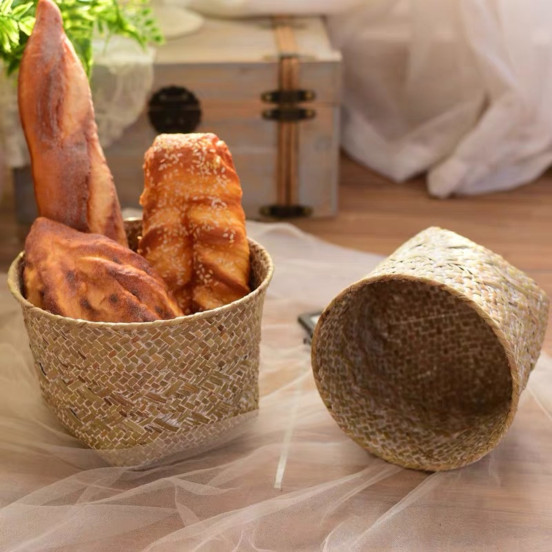 天然草编植物花篮花创意手工柳编藤编花盆多肉花园艺批发编织篮详情7