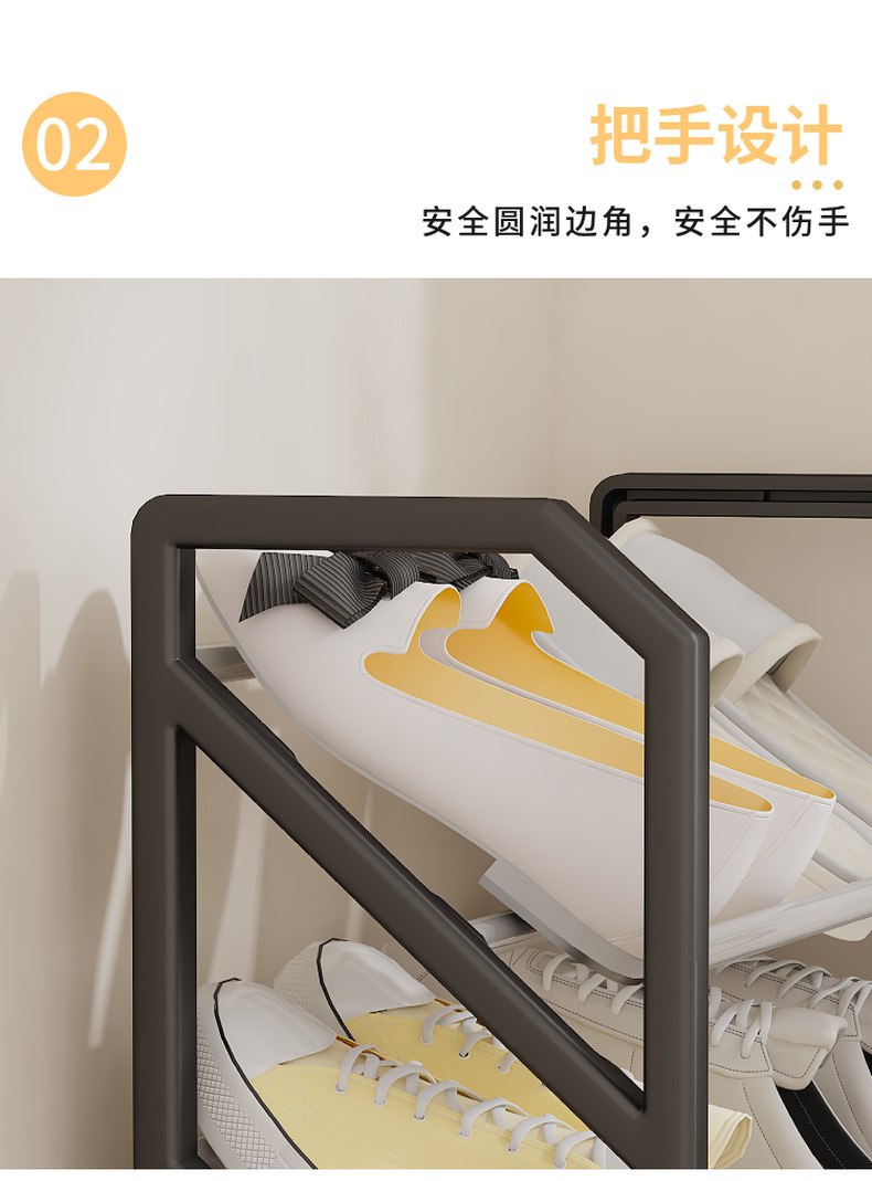Shoe rack layering, no installation required, simple shoe rack at the door, dormitory dust-proof storage rack, factory direct sales to Southeast Asia pic 7