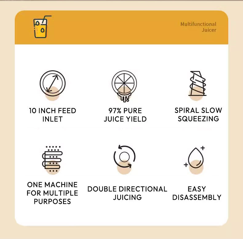 Foreign trade SOKANY01013 Juicer, household large-diameter original juicer, juice separation, easy to clean fruit and vegetable machine pic 3