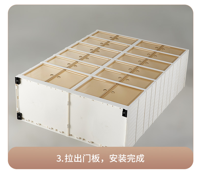 鞋架家用门口多层鞋柜折叠一拉鞋子收纳神器免安装简易透明鞋盒详情24
