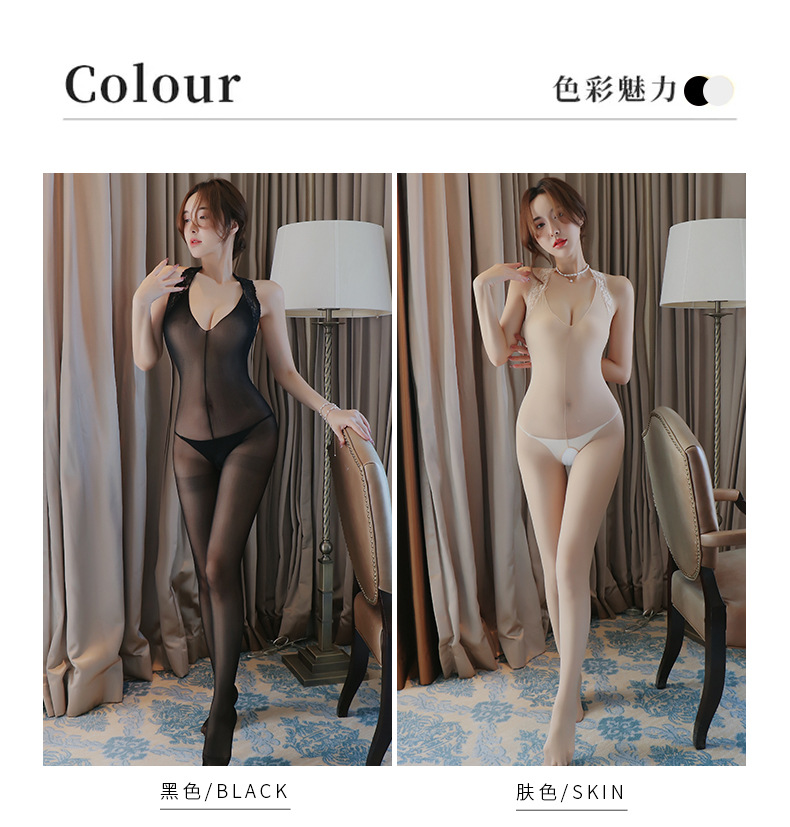 长夜漫漫情趣内衣新款性感情趣连体网衣透明开裆丝袜女代发465详情7