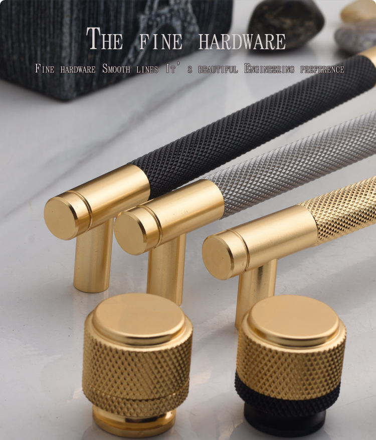 金色双色柜门拉手简约轻奢衣柜抽屉把手橱柜酒柜欧式电视柜手柄详情1