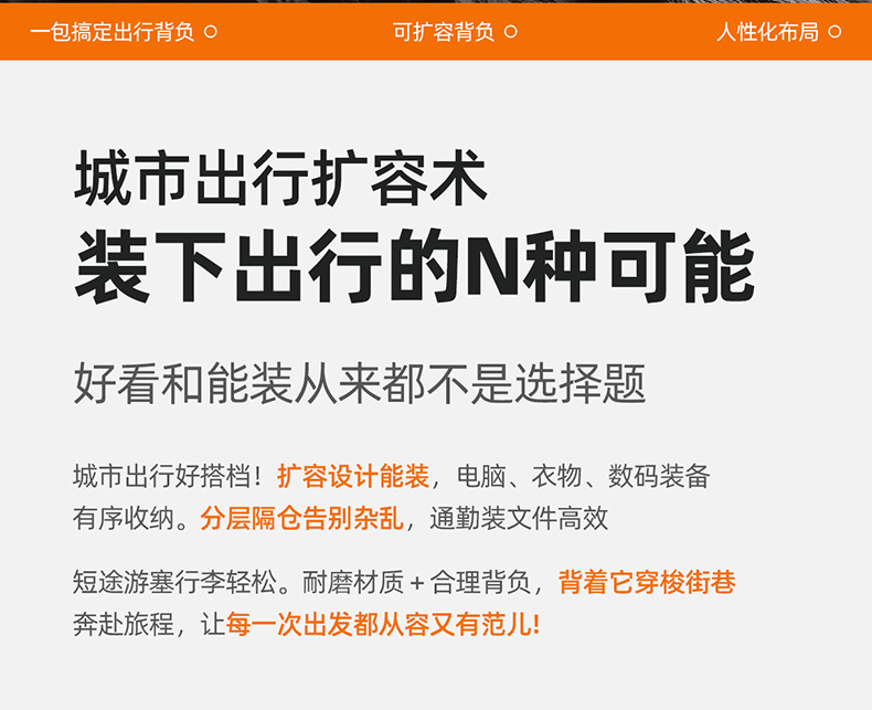 商务出行背包大容量双肩包行李包户外旅行出差通勤登机背包详情6