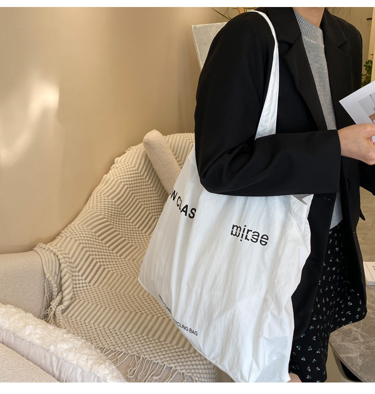 热巴同款帆布包LOWCLASSIC大容量通勤单肩包简约购物袋潮百搭详情24