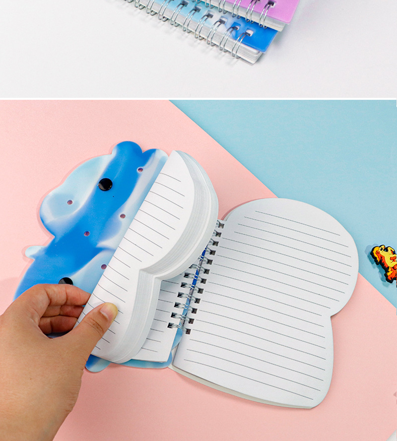 Creative cartoon unicorn, DIY silicone hole cover, practical student loose-leaf notebook, notepad, loose-leaf core pic 14