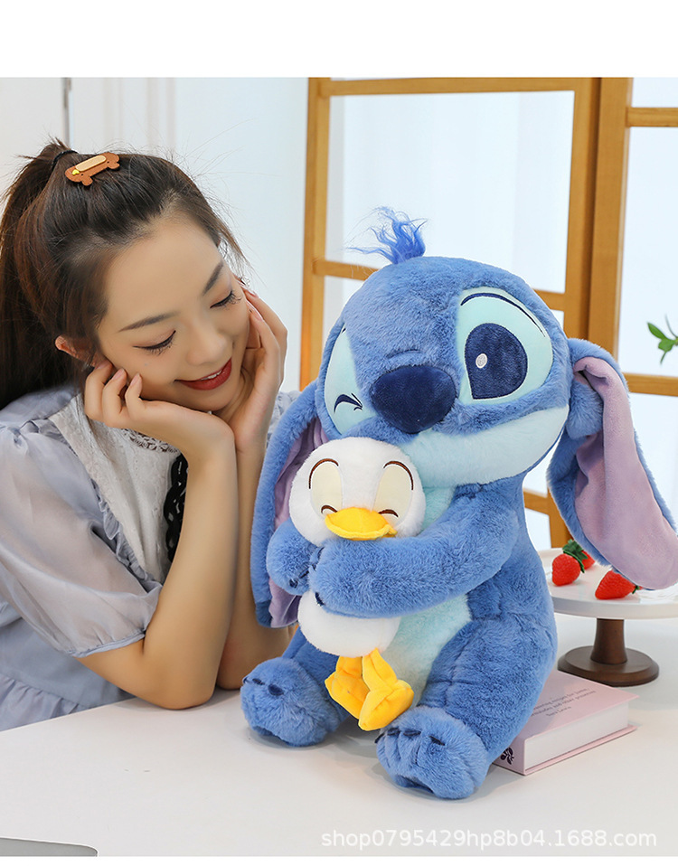 日系抱抱鸭史迪奇星际毛绒玩具闺蜜情人节礼物生日大号史迪奇公仔详情19