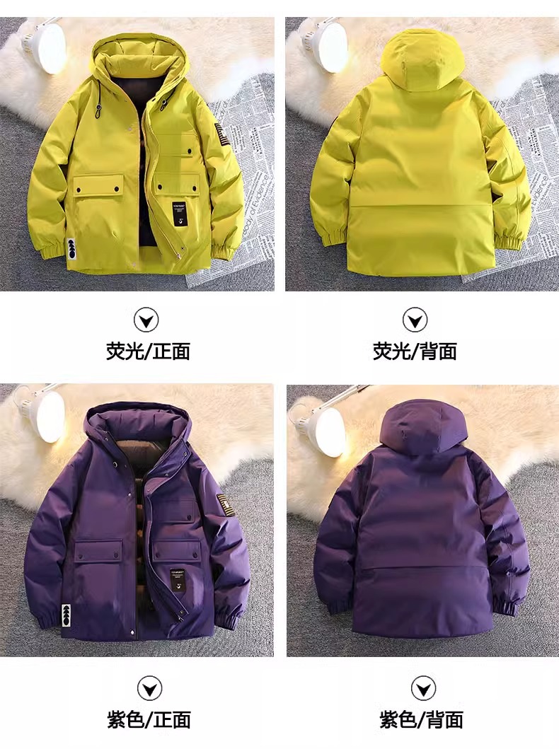 NASA白鸭绒羽绒服男士秋冬季2024新款加厚款抗寒冬装连帽工装外套详情13