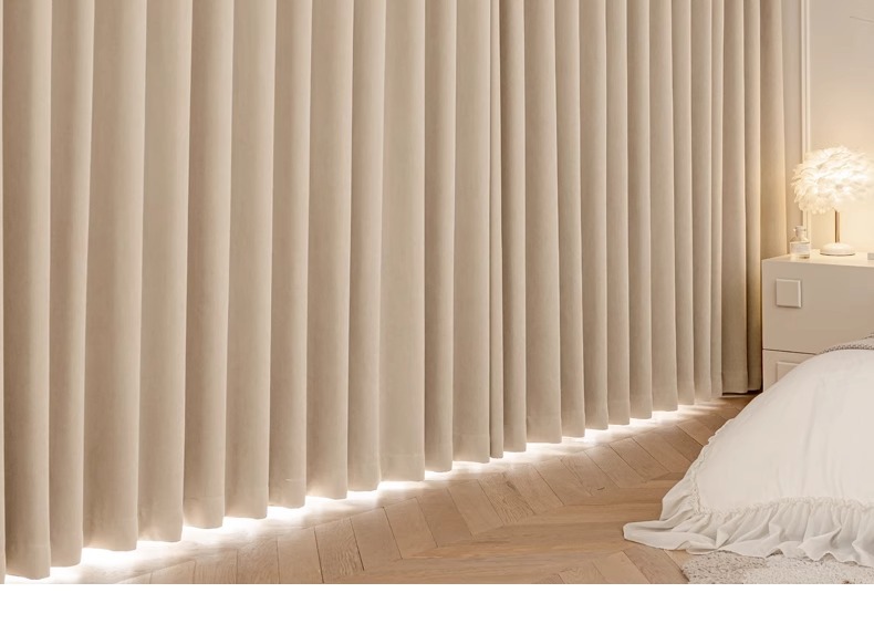 The blackout master bedroom curtains are fully blackout. The new French Chenille living room fabric exudes a sense of luxury and grandeur pic 21