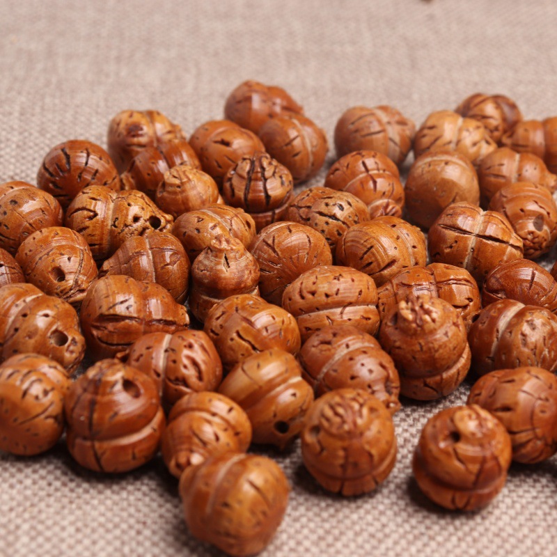 玲珑阁桃核 龙纹桃核 diy桃篮子 花边桃蓝摇篮桃篮儿童手链详情4