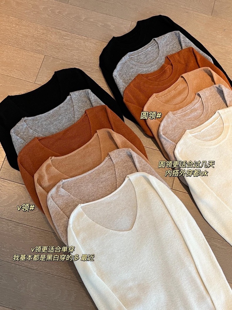 MAX经典时髦显瘦百搭宽松针织打底衫圆领新款女装气质高品质羊毛详情7