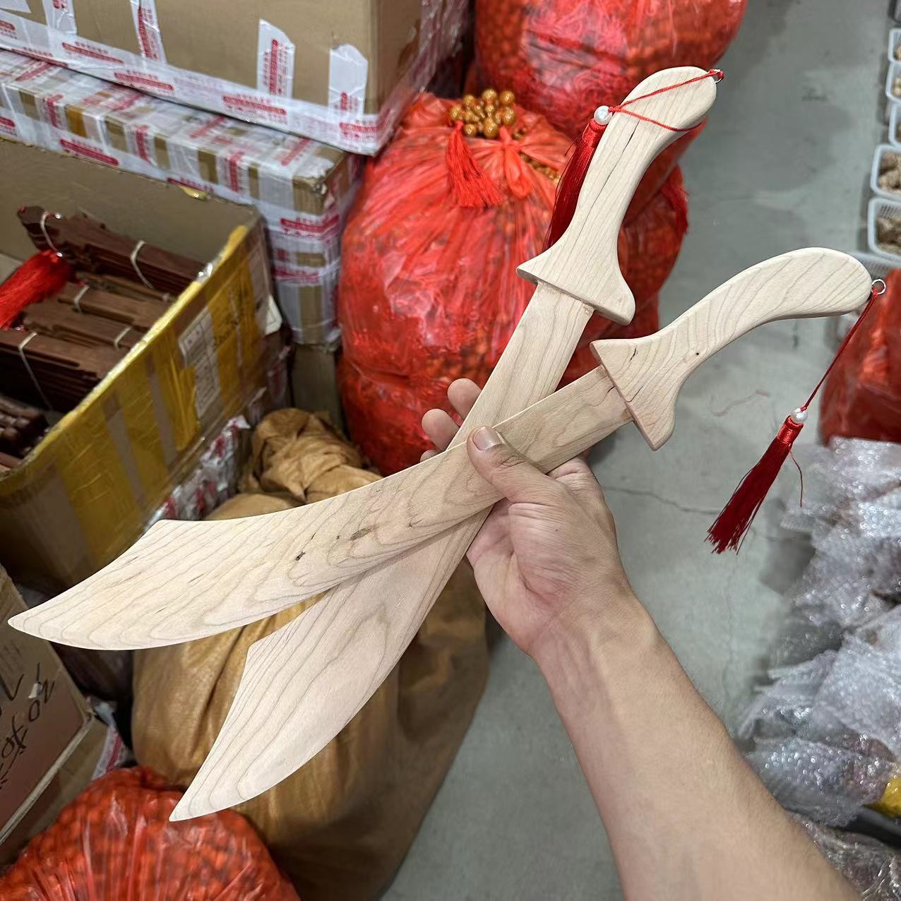 桃木剑原色一体剑雕刻桃木斧挂件小号宝剑儿童玩具工艺桃木剑批发详情44