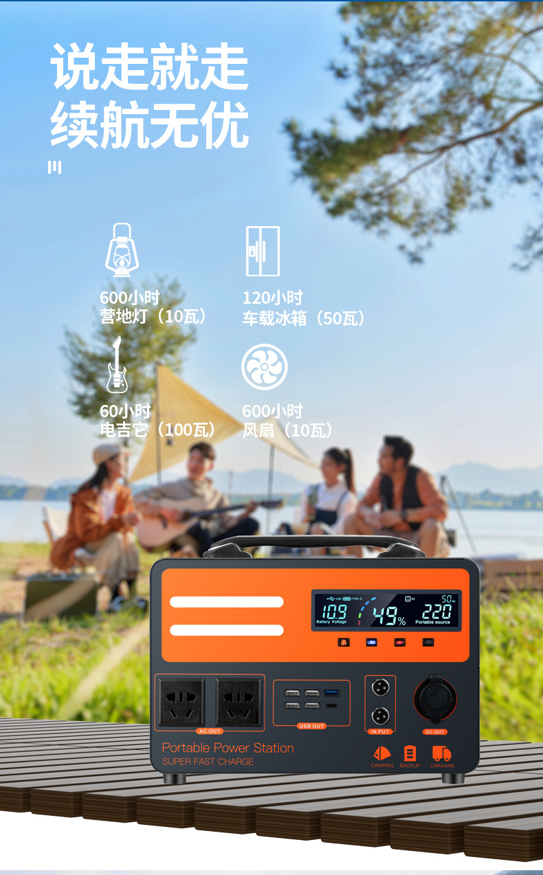 220v移动电源户外便携小巧大容量便携停电家用自驾游电商直播露营详情9