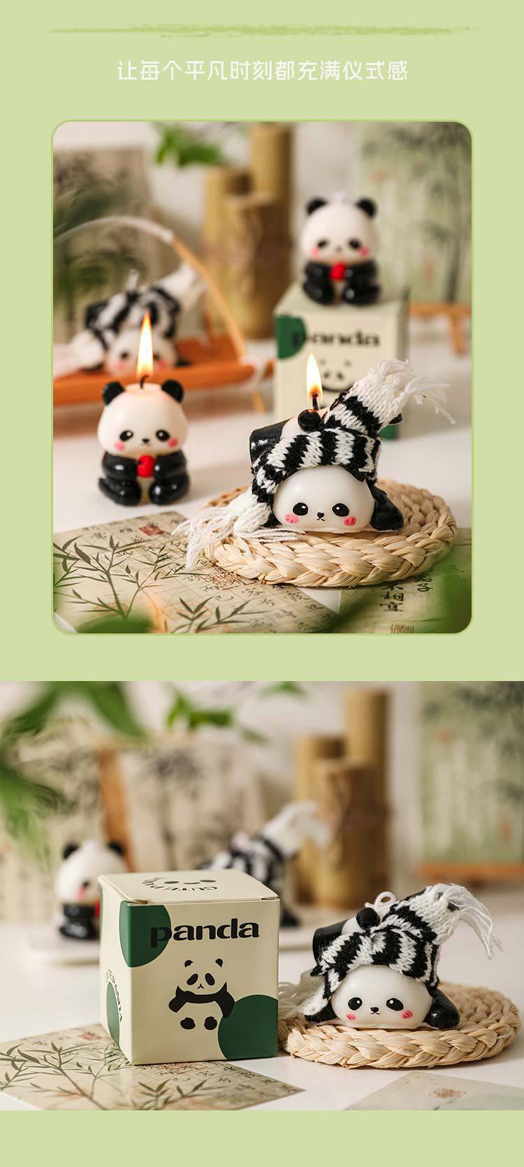 新款香薰蜡烛国宝熊猫香氛摆件伴手礼物可爱造型蜡烛景区礼品批发详情7