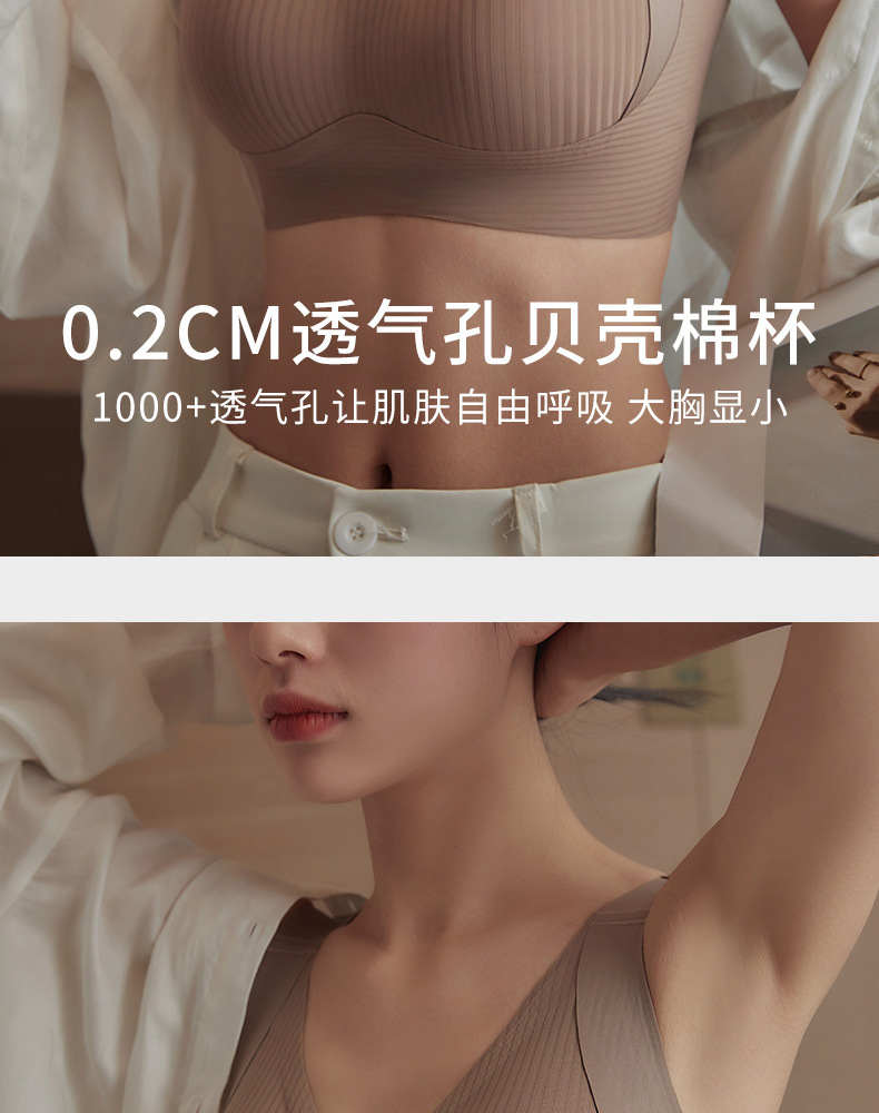双重提拉大码内衣女士大胸显小无钢圈文胸聚拢侧收副乳防下垂胸罩详情5