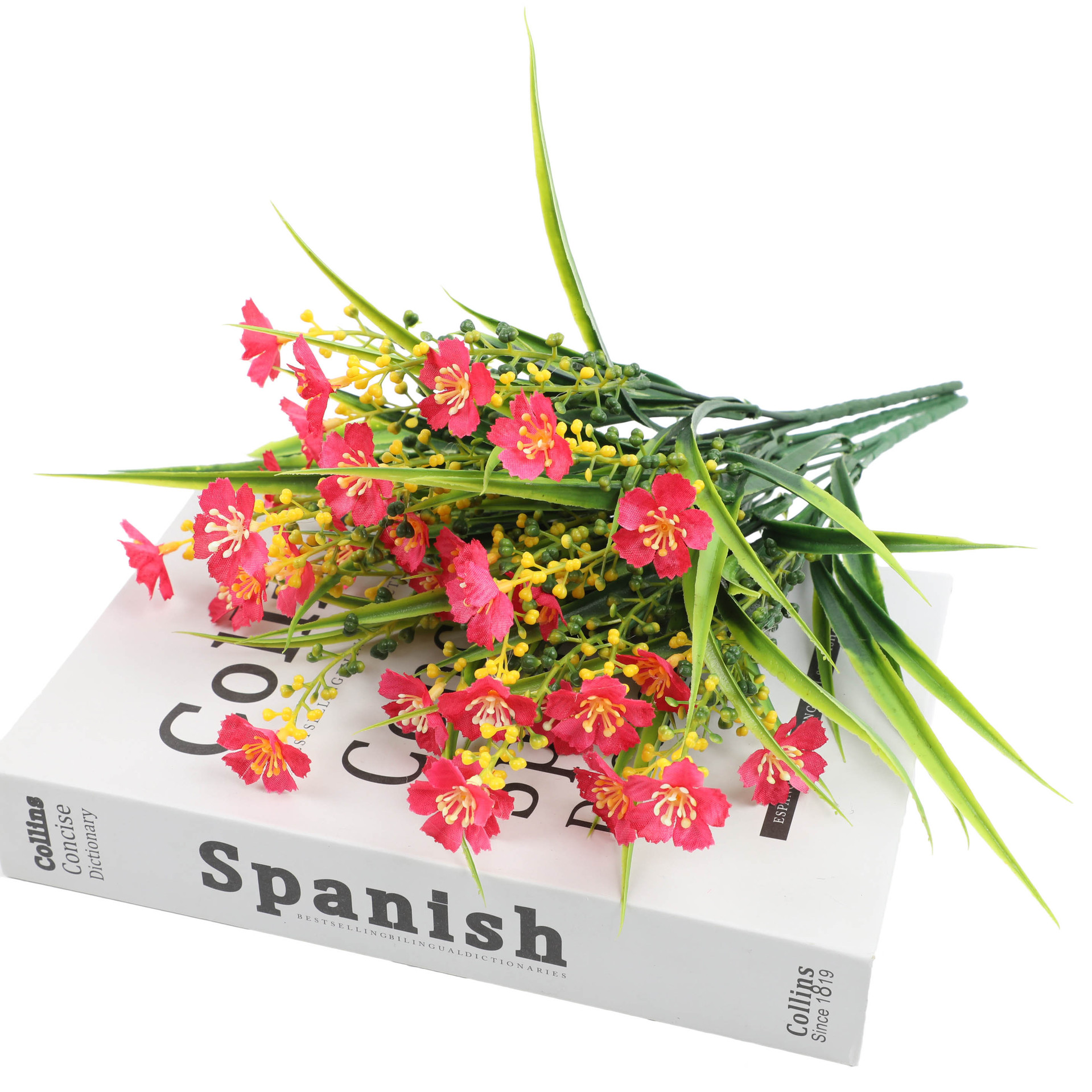 跨境热销春草兰花塑料假花仿真花户外家居装饰仿真绿植批发摆件详情4