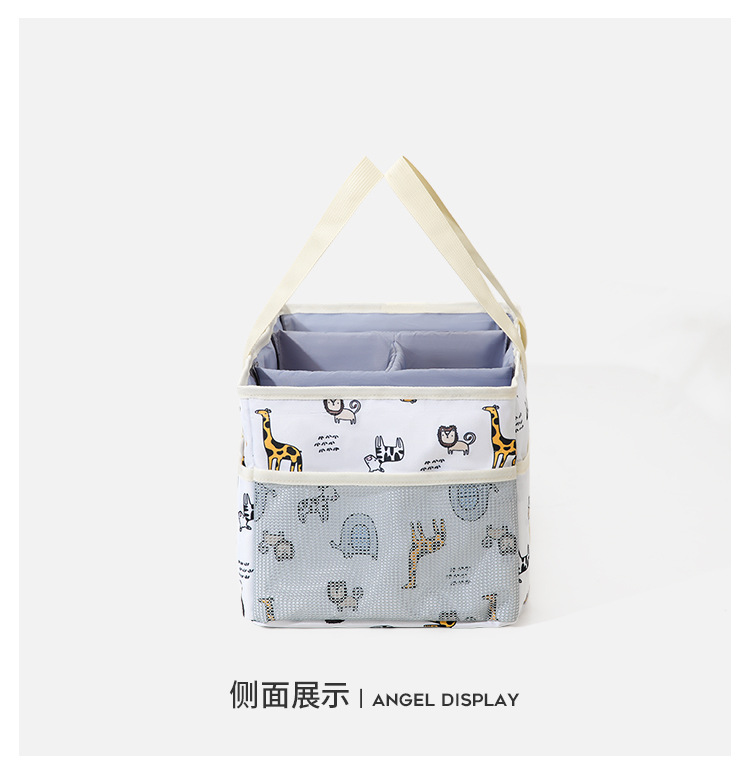 New large-capacity mommy bag, portable and storable baby bag, multi-functional layered baby bag wholesale pic 17