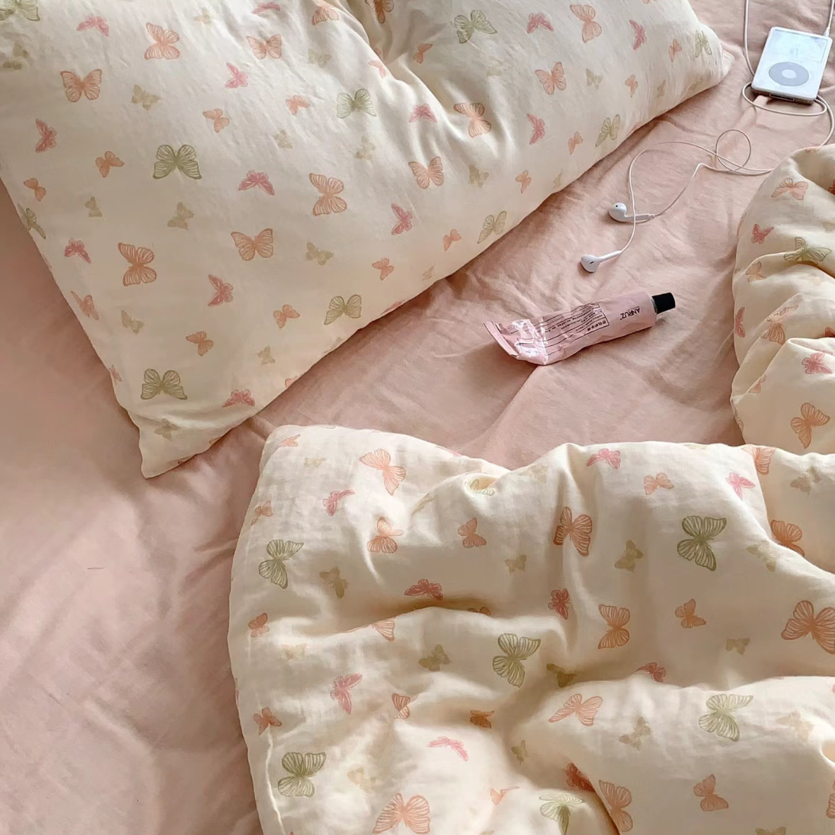 小红书A类全棉有氧双层纱四件套母婴级透气纯棉纱布小清新Kitty猫详情54