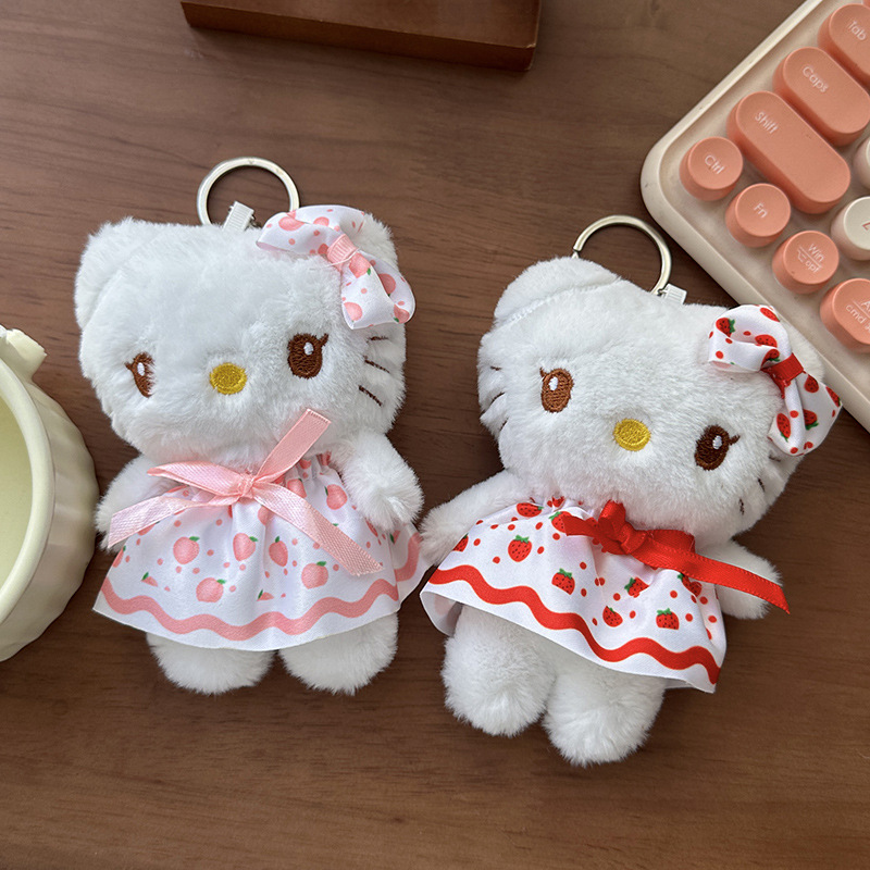 卡通毛绒玩具kt小白猫公仔可爱玩偶女生礼物娃娃小挂件批货详情7