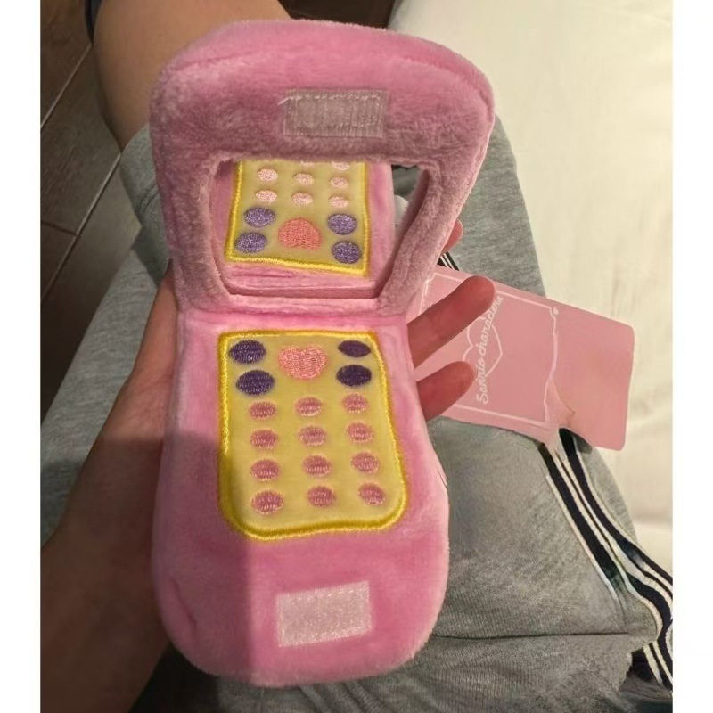 Mobile phone pendant doll Avail Sanrio Volkswagen hello Kitty retro Flip phone mirror pendant pic 1