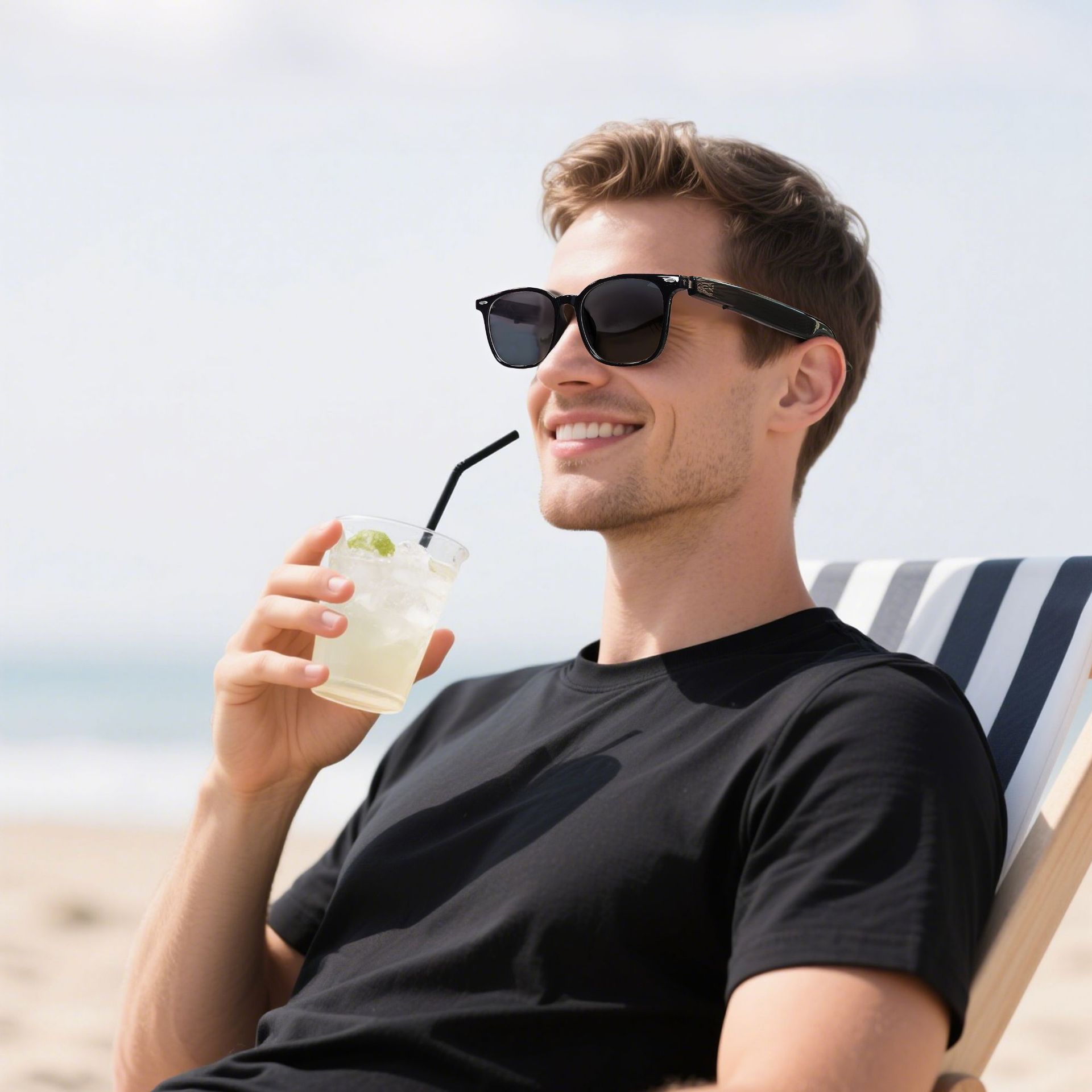 The new F16 AI translation Bluetooth glasses offer real-time translation in over 100 languages and are smart glasses for listening to music and making calls pic 49