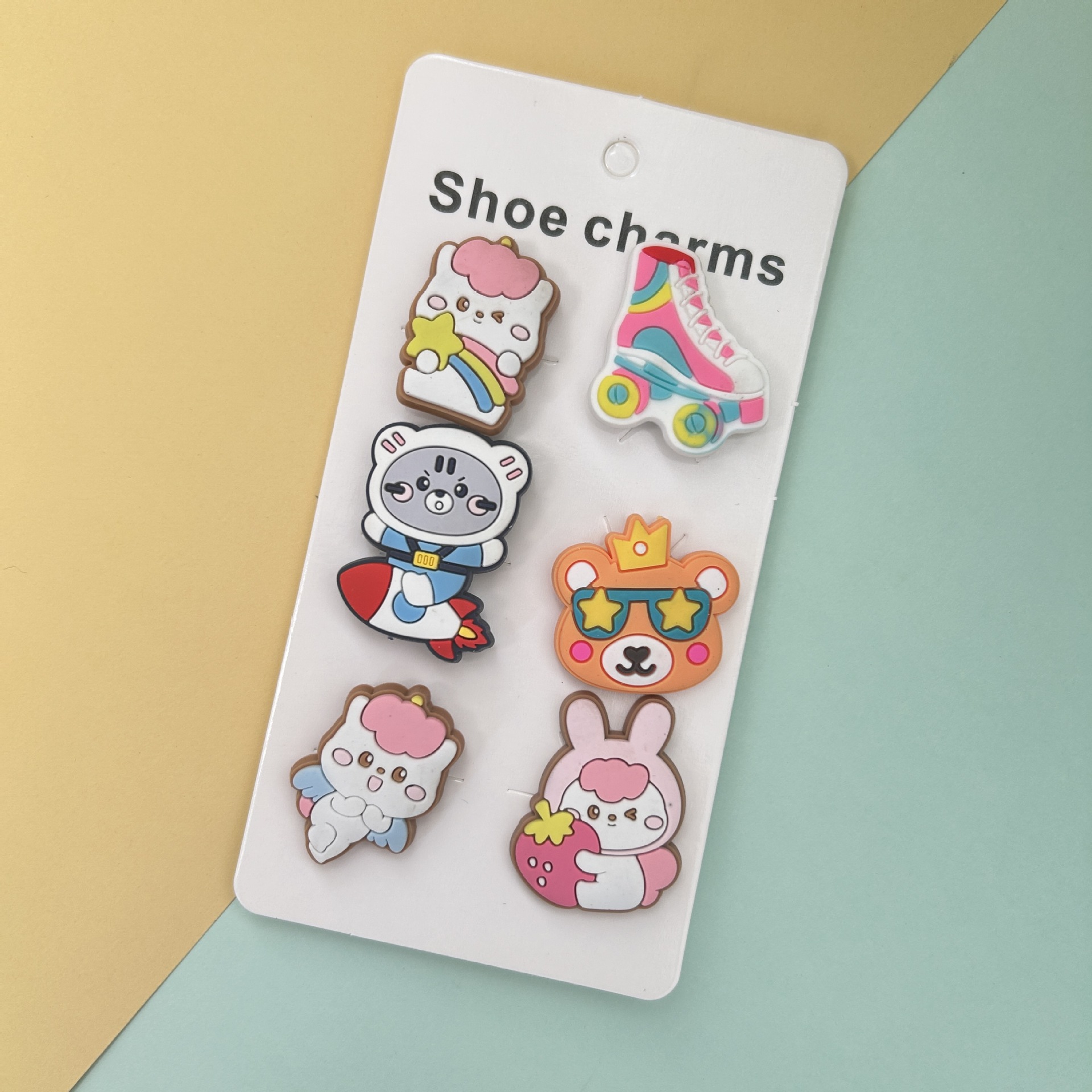 可爱卡通洞洞鞋鞋花套装DIY鞋扣卡片花园鞋洞洞鞋配饰库存清仓详情6