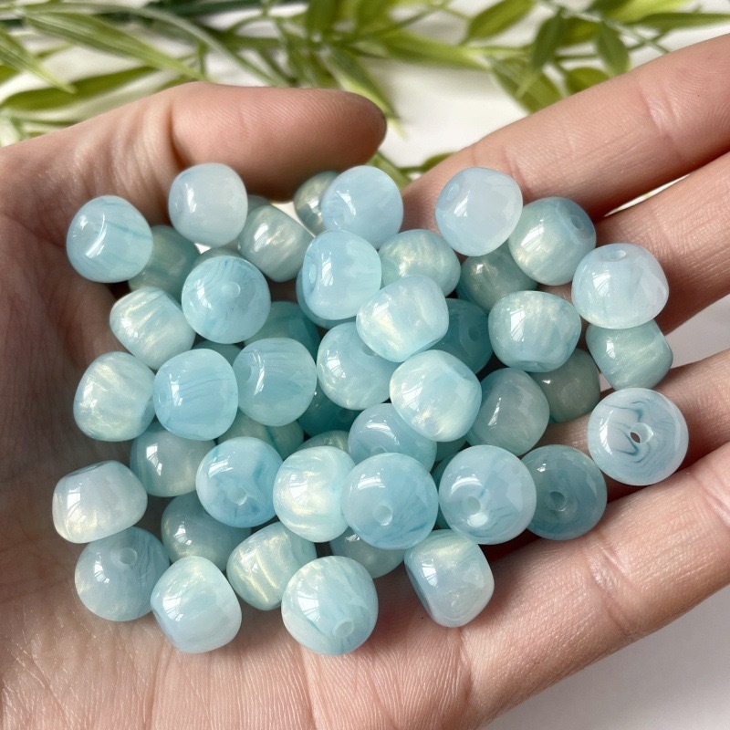 11*8 jelly-colored gilded resin apple beads, round beads, loose beads, string-beads, latched beads, diy handmade jewelry bracelet accessories pic 12