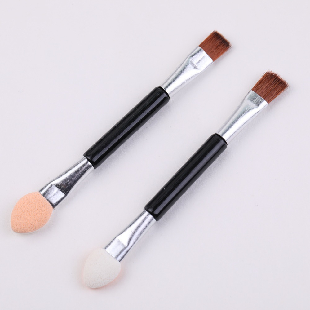 双头眼影棒迷你眼影刷平头便携式美妆工具新手晕染均匀批发7.5cm详情7