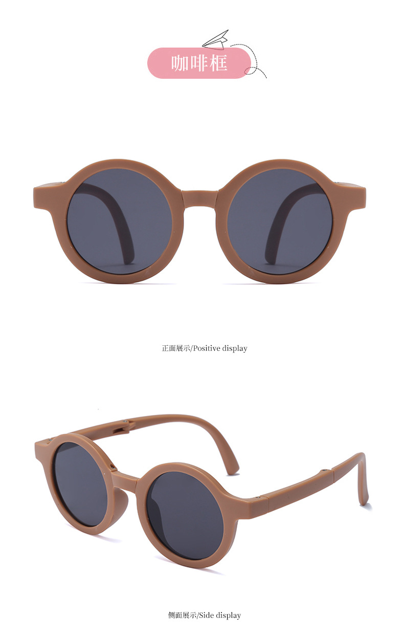 2022 nuevos niños gafas de sol plegables para niños niños anti-uv round frame gafas de sol de moda gafas de sol pic 15