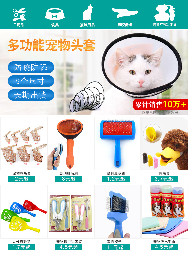 Pet toothbrush and toothpaste 4-piece set, pet dog oral cleaning toothbrush and toothpaste set, dog beef-flavored toothpaste pic 2