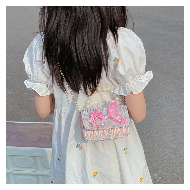 Жемчужная сумочка для детей, сумочка для маленьких девочек принцесса, модные аксессуары из мультяшных комиксов pic 25