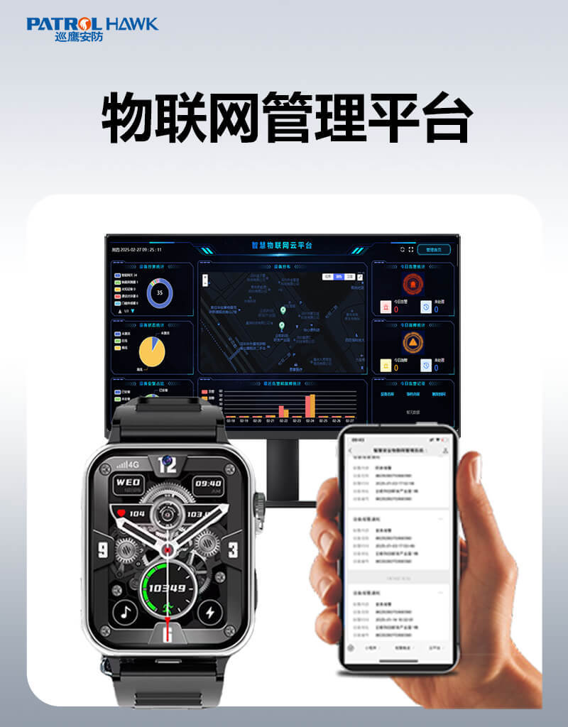 巡鹰安防4GCAT1全网通物联网智能手表血氧血压心率体温监测手表详情14