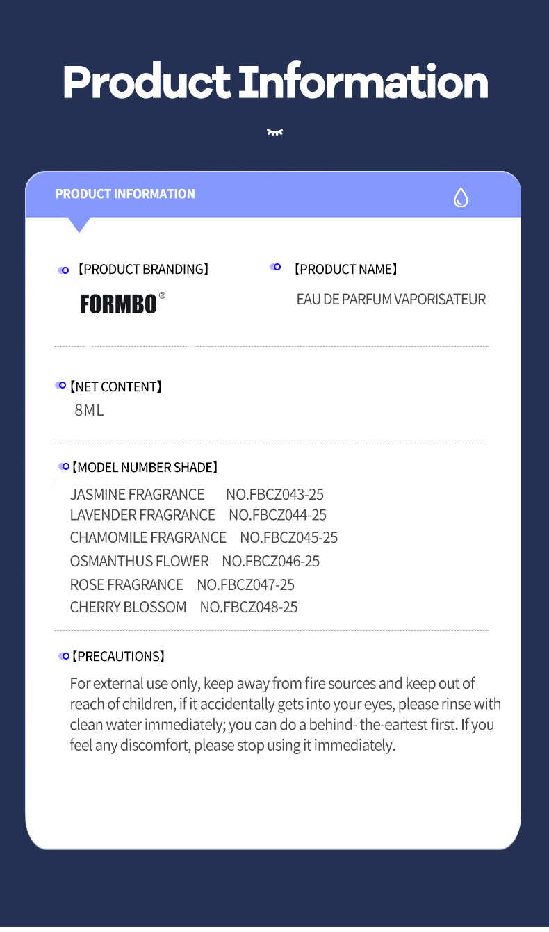 【跨境专供】FORMBO车载香薰清新花香淡香小巧汽车香薰挂件批发详情16