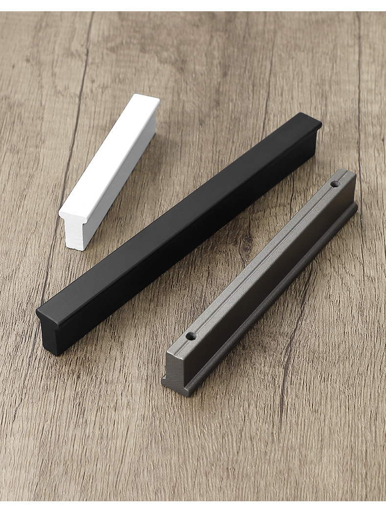 特价 柜门把手金色轻奢现代简约黑色抽屉柜子橱柜衣柜长拉手白色详情35