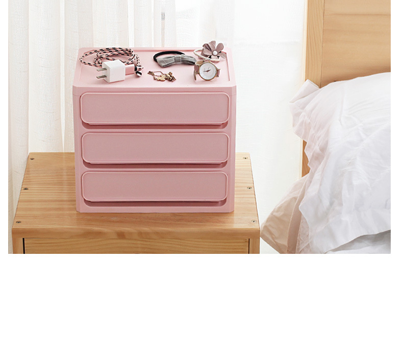 Desktop storage box, drawer-type home office filing cabinet, student dormitory miscellaneous storage box, dust-proof and stackable pic 12