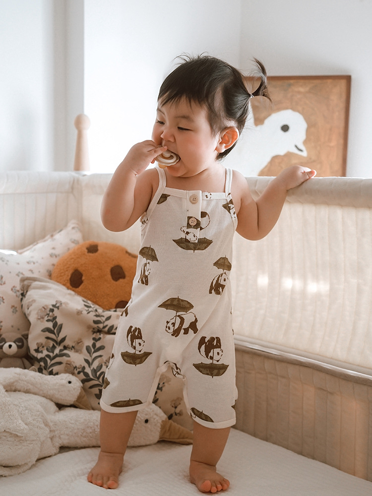 2025夏款婴儿衣服ins婴儿连体衣a类宝宝吊带哈衣爬服详情37