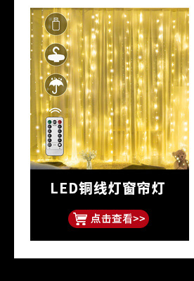 亚马逊新品led球泡灯电池盒灯串圣诞节日装饰彩灯生日派对球灯详情5