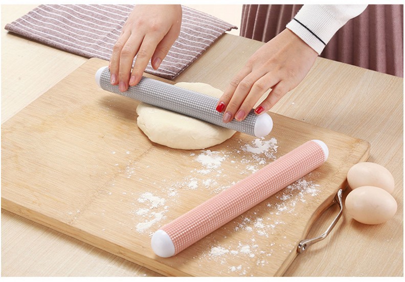 Household rolling pin baking tools, non-stick hand-rolled dough dumpling wrapper tools, floating-point bread venting stick, rolling pin pic 7