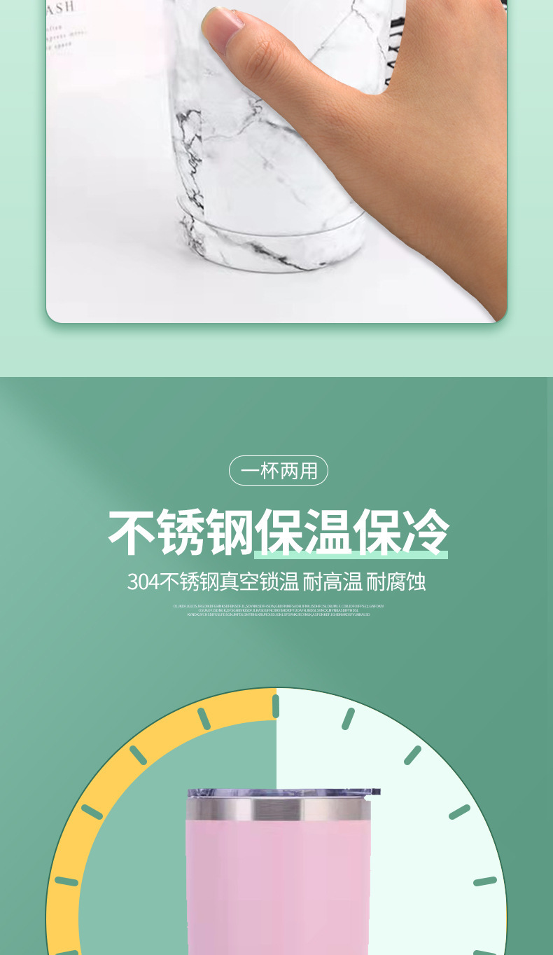 外贸款20oz喷塑车载汽车杯啤酒杯冰霸杯 304不锈钢双层真空保温杯详情11