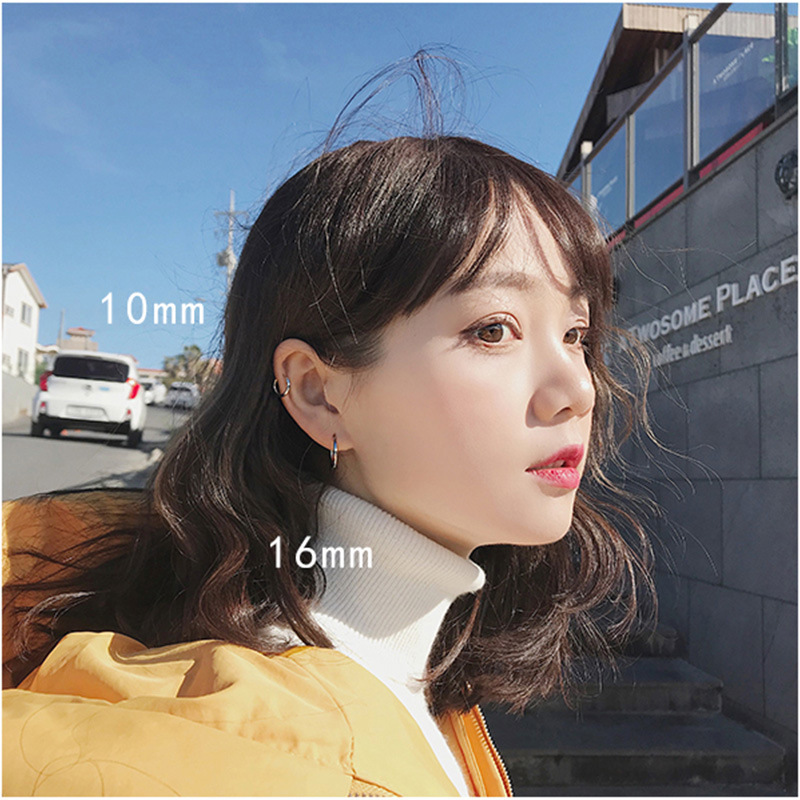 欧美钛钢不掉色耳扣女夏季简约不锈钢个性百搭耳饰冷淡风网红耳环详情19