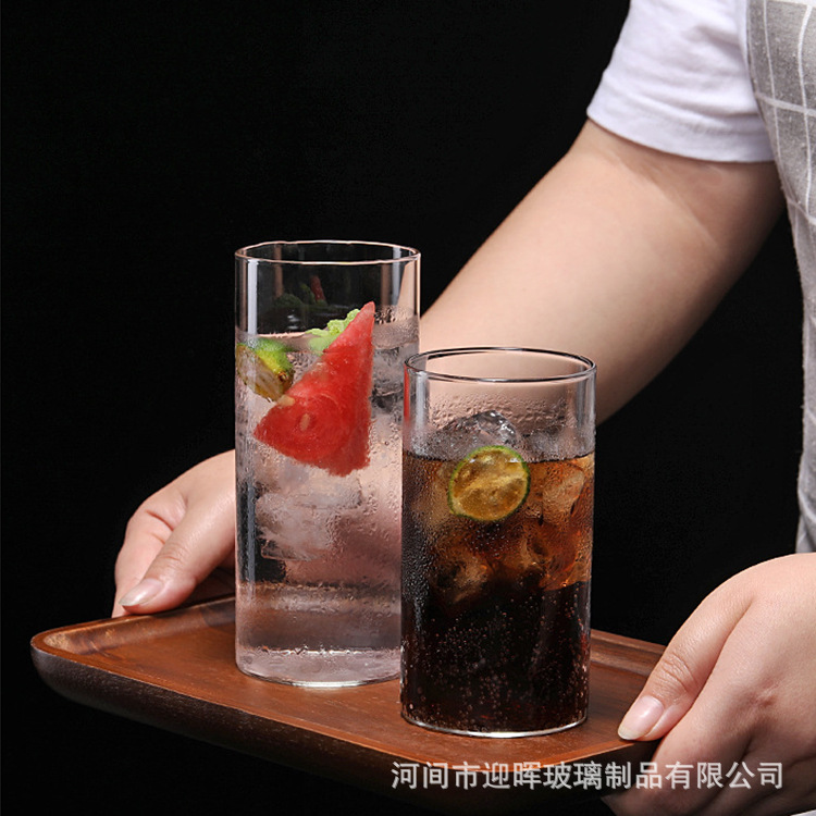 工厂供耐热玻璃大水杯高硼硅玻璃咖啡杯果汁杯单层透明玻璃早餐杯详情12