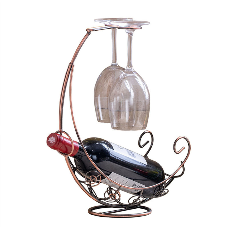 创意复古红酒架海盗船款红酒架欧式红酒杯架酒架摆件倒挂杯架批发详情4